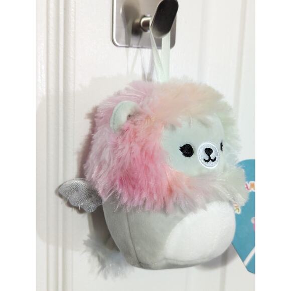 Squishmallow Leonori the Lion 4-inch Plush Christmas Ornament, Multicolor - Picture 5 of 7